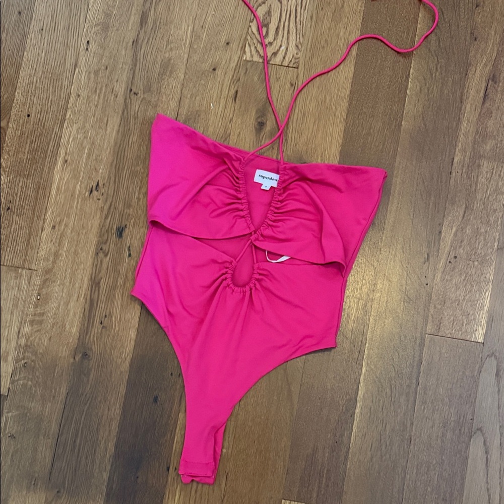 Superdown Hot Pink Bodysuit